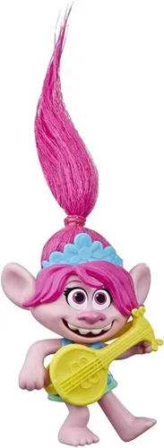 Miniatura 3 de DreamWorks Trolls World Tour Poppy, muñeca coleccionable con accesorio de ukelele, figura de juguete inspirada en la película Trolls World Tour (n/a)