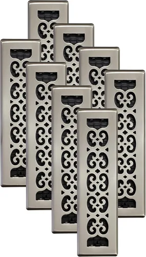Miniatura 9 de Placa embellecedora cromada Decor Grates con ornamento Acabado cepillo níquel (Brushed Nickel Finish)
