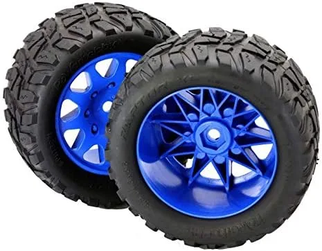 Miniatura 2 de Powerhobby Raptor XL Neumáticos con cinturón/Viper Wheels Azul (4) Compatible con: Traxxas X-Maxx 0.945 in HEX