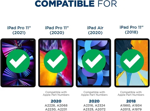 Miniatura 2 de Tech Armor Protector de pantalla de vidrio balístico diseñado para Apple iPad Pro de 11 pulgadas (2021, 2020 y 2018) y iPad Air 2020 – ultrafino