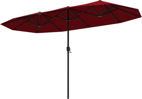 Miniatura 22 de Tangkula Sombrilla de patio de doble cara de 15 pies, sombrilla extragrande para exteriores con sistema de manivela y rejillas de ventilación, Azul