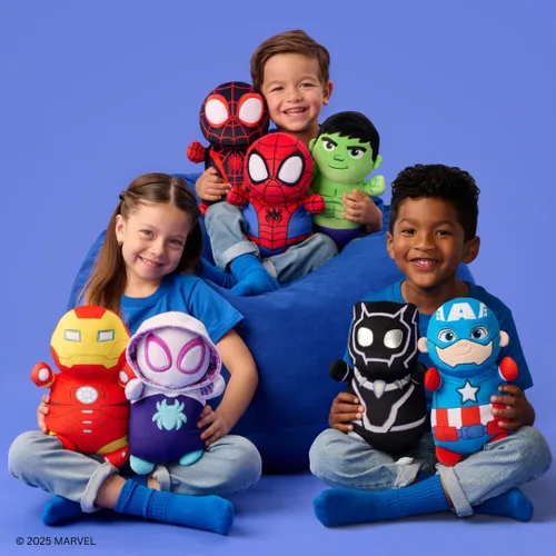 Miniatura 6 de Squishmallows Original Marvel Spidey y sus Increíbles Amigos HugMees de Pantera Negra de 10 pulgadas – Peluche Oficial Ultrasuave de Jazwares