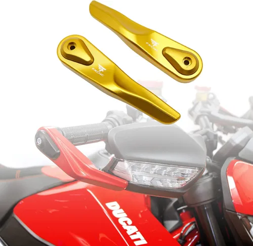 Miniatura 10 de Paramanos de motocicleta Billet Protectores de mano con deslizador para Ducati Multistrada 1260/1200/950 y Hypermotard 950 2015 en adelante, negro