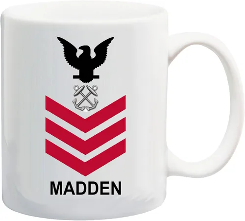 Miniatura 6 de Carpe Diem Designs Taza personalizable de la Armada de los Estados Unidos para café, cacao y tarros de masón, fabricados en los Estados Unidos.