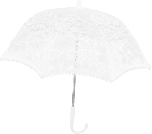 IMIKEYA 2pcs Lace Umbrella Girl Umbrella Bridal Parasol Vintage Umbrellas for Girl Bride Parasol Wedding Umbrellas Parasols for Girl Iron Wedding