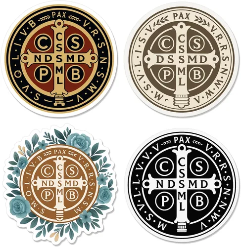 Miniatura 9 de (4 piezas) Calcomanías cristianas – Calcomanías de vinilo impermeables con versículo de la Biblia para laptop, botella de agua, automóvil
