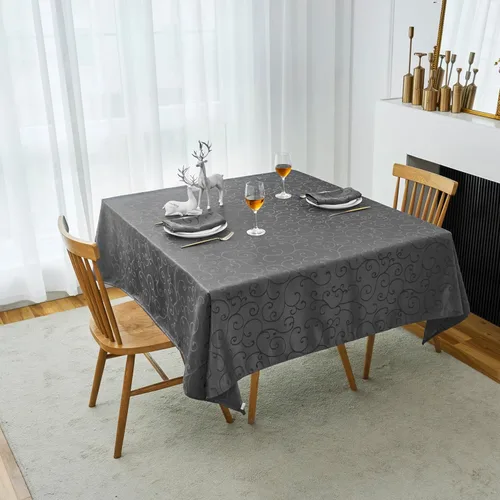 Miniatura 43 de Marina Decoration Mantel jacquard impermeable grueso elegante con ramas de damasco sólido de alta calidad, decorativo para el hogar, cocina, Crema