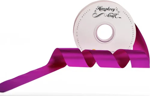 Miniatura 11 de Humphrey's Craft Cinta de satén negra de doble cara de 1 pulgada, 50 yardas, variedad de colores para manualidades, envoltura de regalos, lazos