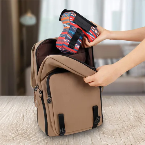 Miniatura 8 de USA GEAR - DSLR estuche/funda para cámara con almacenamiento de accesorios con cierre, flexible y pasador para cinturón de neopreno, compatible