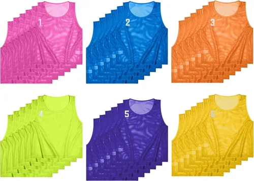 Miniatura 11 de Boyiee Chalecos de Scrimmage, Camisetas de Malla de Nylon para Práctica de Equipo Juvenil para Deportes Baloncesto Fútbol Fútbol Americano