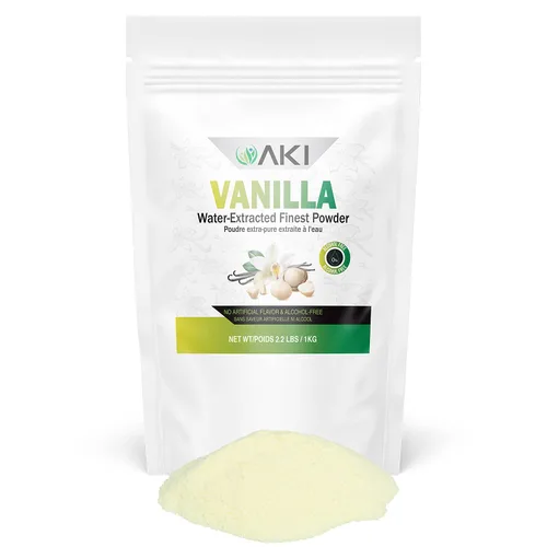 Miniatura 10 de Aki Polvo de Vainilla Fino en Polvo Extracto de Granos (150g/5.29oz) - Polvo Extraído con Agua Ideal para Hornear, Cocinar y Aderezar - Delicioso