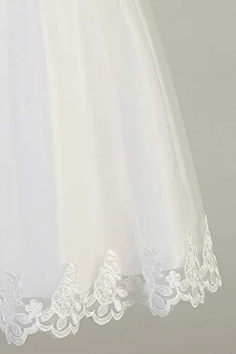 Miniatura 6 de Vestidos de Primera Comunión para Niñas 7-16 Vestido de Santa Comunión Blanco Vestidos de Primera Comunión para Niñas Plus
