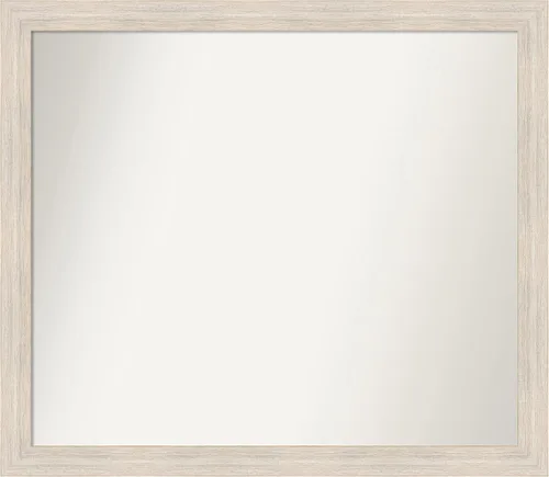 Miniatura 32 de Amanti Art Espejo de baño blanco para sobre el fregadero, 30 x 35 pulgadas, espejo de tocador rectangular estrecho de Eva de oro blanco, marco
