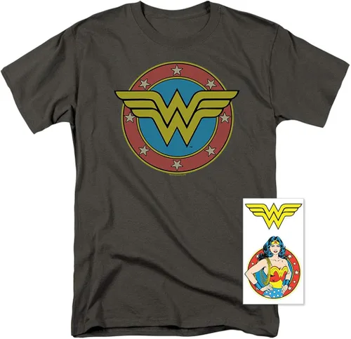 Miniatura 2 de Popfunk Wonder Woman Circle Logo - Camiseta unisex para hombre