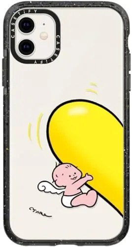 Miniatura 101 de CASETiFY Impact - Funda para iPhone 11 - Flower Power Retro - Negro Transparente