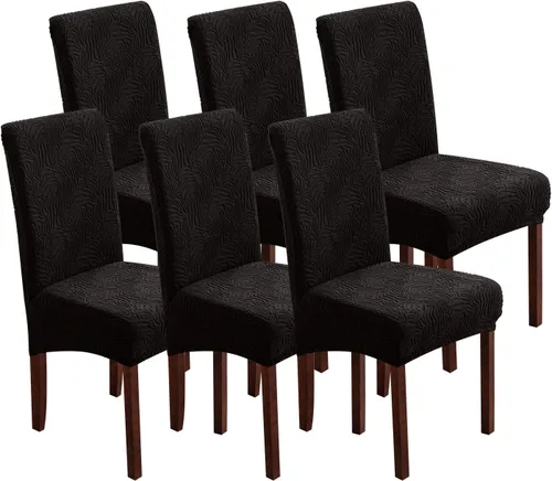 Miniatura 14 de Fundas para silla de comedor, Fundas para sillas de comedor elásticas Parsons, Protector para sillas de comedor y cocina, Extraíbles, Lavables