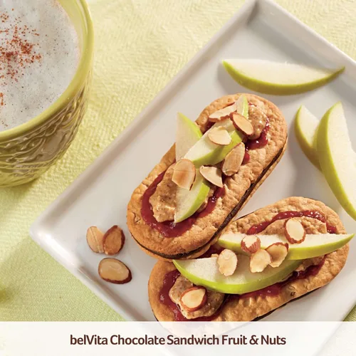 Miniatura 18 de belVita Sándwiches de galletas de barra de desayuno, crema de chocolate negro, 30 paquetes en total, 6 cajas (2 galletas por paquete)