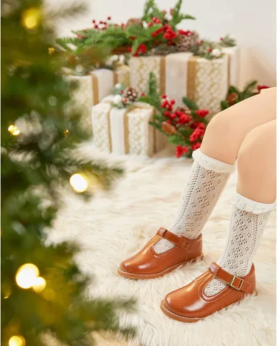 Miniatura 2 de Felix & Flora - Zapatos de vestir para niña pequeña, tipo Mary Jane, zapatos planos tipo ballet, para una Pascua florida, para fiesta, para niñas