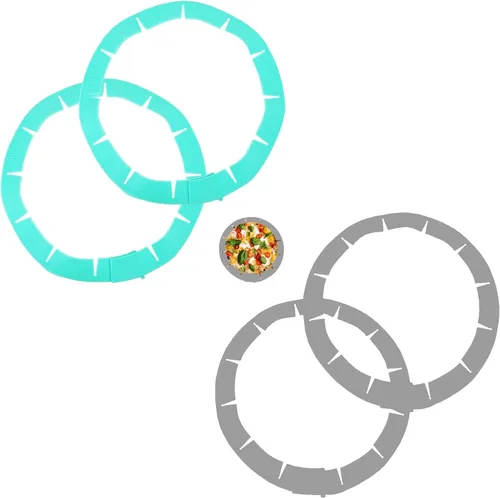 Miniatura 21 de Protector ajustable de corteza de tarta, protector de borde de pastel, herramientas redondas de silicona para hornear pasteles pizza, sin BPA