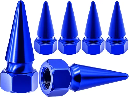Miniatura 8 de 4 piezas de tapas de válvula de rueda con forma de punta, tapa de aire de aluminio para automóviles, cubiertas universales de válvula de rueda a