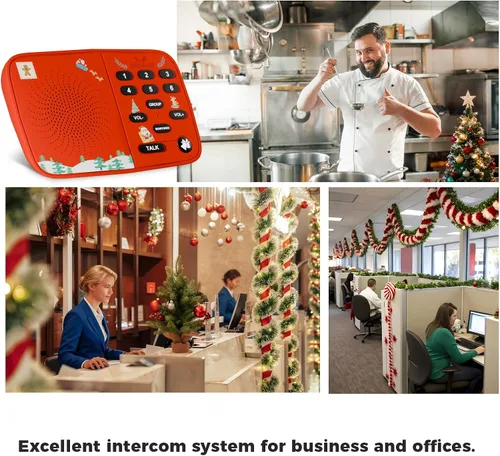 Miniatura 5 de Hosmart UltraSpeak - Intercomunicadores inalámbricos para el hogar, edición navideña, sistema de intercomunicación para uso doméstico
