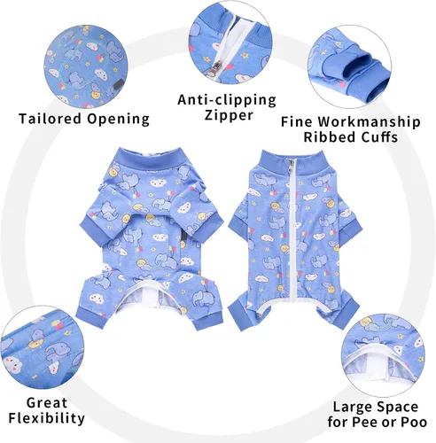 Miniatura 3 de Traje de recuperación de cirugía para perros, mameluco para cirugía hembra, perros machos, pijamas de manga larga, mameluco para perros pequeños