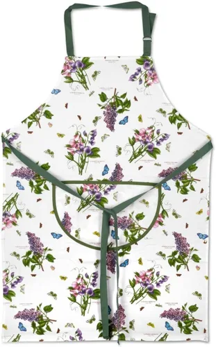 Pimpernel Botanic Garden - Delantal de chef ajustable con bolsillos, lavable a máquina, diseño de motivos florales, duradero y cómodo, esenciales de