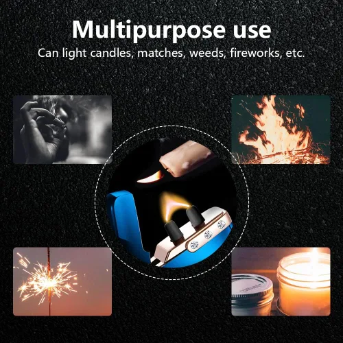 Miniatura 2 de Encendedor eléctrico de plasma, encendedor recargable por USB con indicador de batería LED, sin butano, encendedores a prueba de viento IdWD867eal