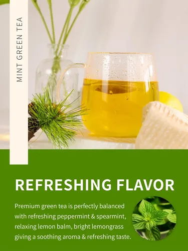 Miniatura 4 de TeeLux Bolsas de té verde menta, té verde con menta, menta verde y citronela, con cafeína, 100% real y natural, 100