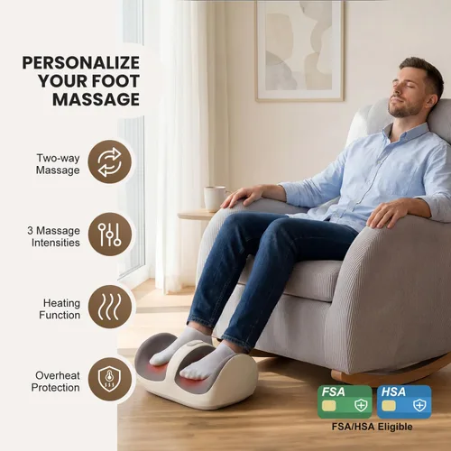 Miniatura 3 de Nekteck Foot Massager with Heat & Shiatsu Foot Roller, Adjustable Intensity & Calf Massage for Sore Feet, Neuropathy & Plantar Fasciitis, Portable