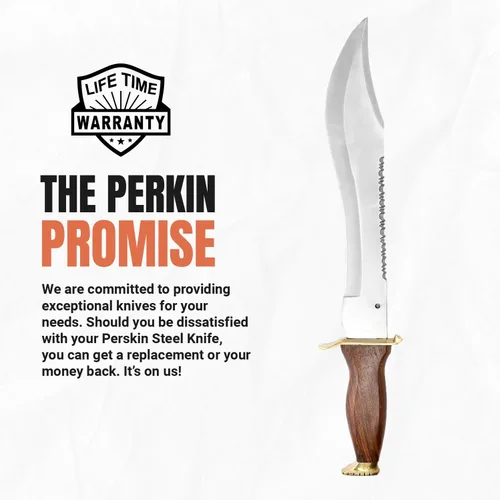 Miniatura 8 de Perking Knife - Cuchillo de caza de hoja fija de 12 pulgadas con vaina, cuchillo de hoja fija afilada hecho de acero inoxidable al carbono con mango