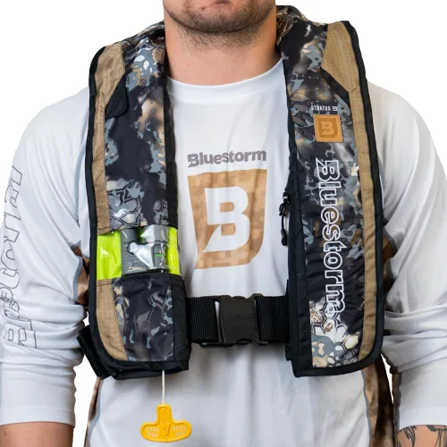 Miniatura 3 de BLUESTORM Stratus 35 Chaleco salvavidas inflable PFD para adultos Chaleco salvavidas automático de inflado automático aprobado por la Guardia