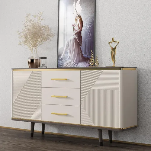 Miniatura 7 de goldenwarm Paquete de 10 tiradores de gabinete dorados de 5 pulgadas, manijas de cajón de latón cepillado, modernas, cuadradas, de acero inoxidable