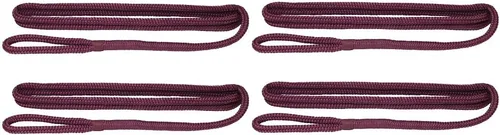 Miniatura 17 de Extreme Max 3006.2168 BoatTector Premium Línea de Guardabarros de Nailon de Doble Trenza Paquete de Valor de 2 - 3/8" x 6', Negro