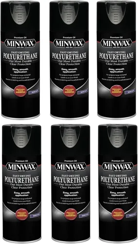Miniatura 7 de Minwax Spray de poliuretano de secado rápido, acabado protector de madera, satén cálido, lata de aerosol de 11.5 oz