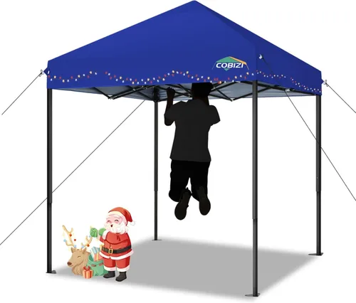 Miniatura 50 de COBIZI Toldo de 10 x 20 pies con paredes laterales, carpa de fiesta resistente para fiestas, bodas, tienda de campaña portátil plegable fácil