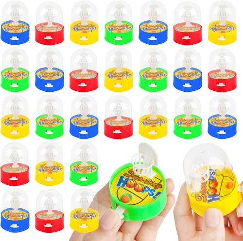 Hooqict Paquete de 28 mini juegos de tiro de baloncesto con dedo, suministros de fiesta de baloncesto, juguetes para niños de 8 a 12 años, juegos de
