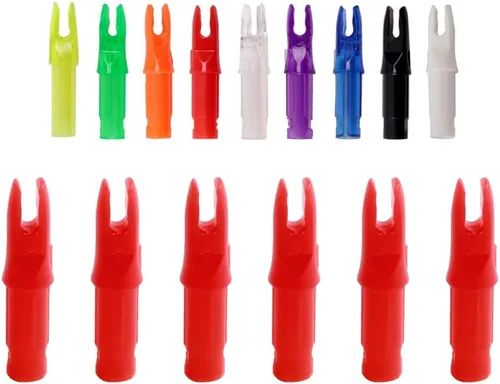 Miniatura 9 de 50 paquetes de flechas de arco con encoques - Insertos de flecha para flechas de carbono. Encoques de flecha de plástico de.244/6.20mm para tiro