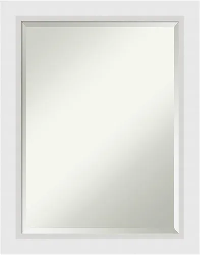 Miniatura 11 de Amanti Art - Espejo de baño blanco para sobre lavabo, espejo de tocador rectangular blanco de 24x20, marco de madera moderno pequeño, se cuelga