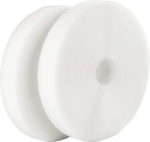 LLPT Cinta de para coser, tela de nailon de resistencia industrial, 1 pulgada x 33 pies cada rollo, tira de gancho sin adhesivo para coser en tela