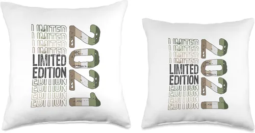 Miniatura 3 de Limited Edition Vintage 2021 Retro Birthday Throw Pillow