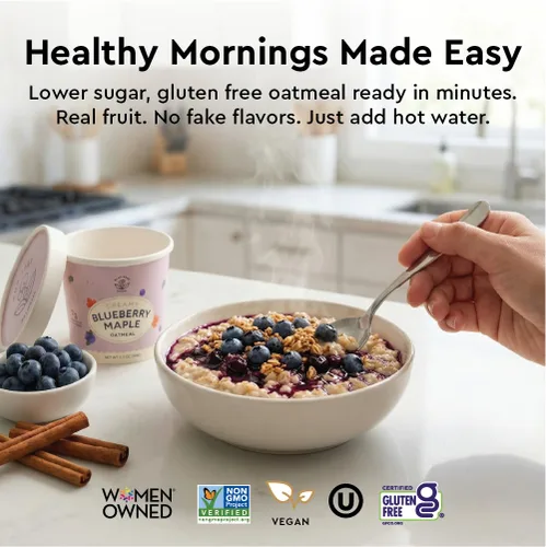 Miniatura 6 de Mylk Labs Paquete variado de tazas de avena con proteína, grano integral, bajo en azúcar, alto en fibra con superalimentos, rápido y fácil