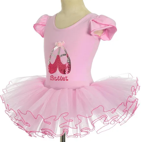 Miniatura 2 de Dressy Daisy Zapato de bailarina con lentejuelas para niñas pequeñas, vestido tutú de ballet rosa, disfraz de baile elegante