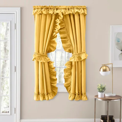 Miniatura 12 de Stacey - Par de Priscilla con volantes, 54 x 63 pulgadas, helado