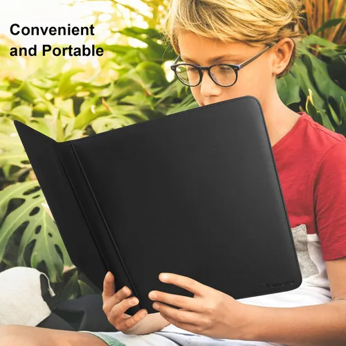Miniatura 6 de Carpeta de 9 bolsillos con carga superior, álbum de almacenamiento de tarjetas compatible con 288 fundas de plástico duro de 3 x 4 pulgadas (negro)