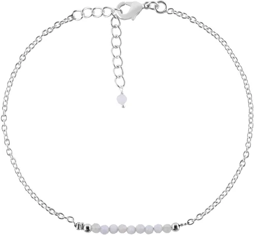 Miniatura 71 de YANARA Pulsera de tobillo para mujer, piedra de nacimiento natural, cuentas de piedras preciosas, tobillera delicada hecha a mano de 9 pulgadas +