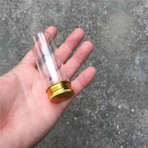 Miniatura 7 de Tarros de vidrio transparente de 1.4 fl oz con tapa de rosca de aluminio, botellas vacías tapas doradas, botellas de vidrio 12