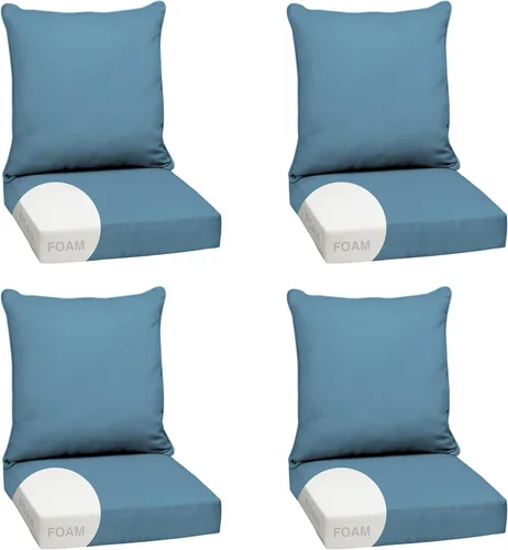 Miniatura 34 de Arden Outdoor Deep Seat Cushion Set, 24 x 24 pulgadas, Cojín para exteriores resistente al clima, a la lluvia y a la decoloración para silla, sofá