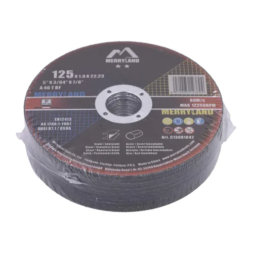 Miniatura 5 de Merryland Rueda de corte de 5 pulgadas para amoladora angular, rueda de corte de metal 5 x 0.045 x 7/8 ultrafina, paquete de 25, disco de corte