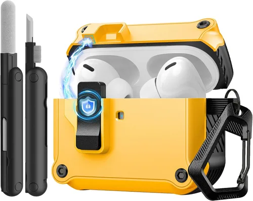 Miniatura 15 de TiMOVO Funda para Airpods Pro 3 (2025) con clip de bloqueo seguro, cubierta dura protectora automática de caída completa para Apple AirPod Pro de 3ª